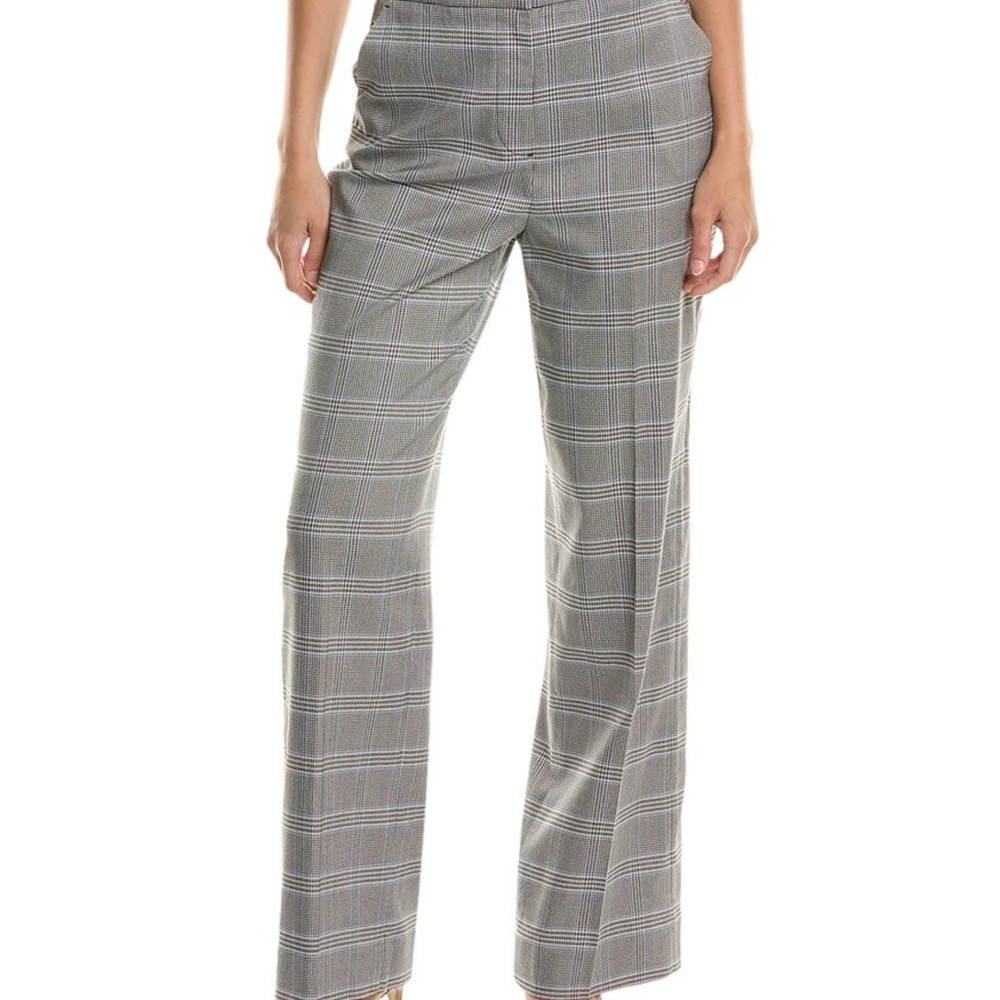 Elie Tahari Gray Plaid Women's Pants US8